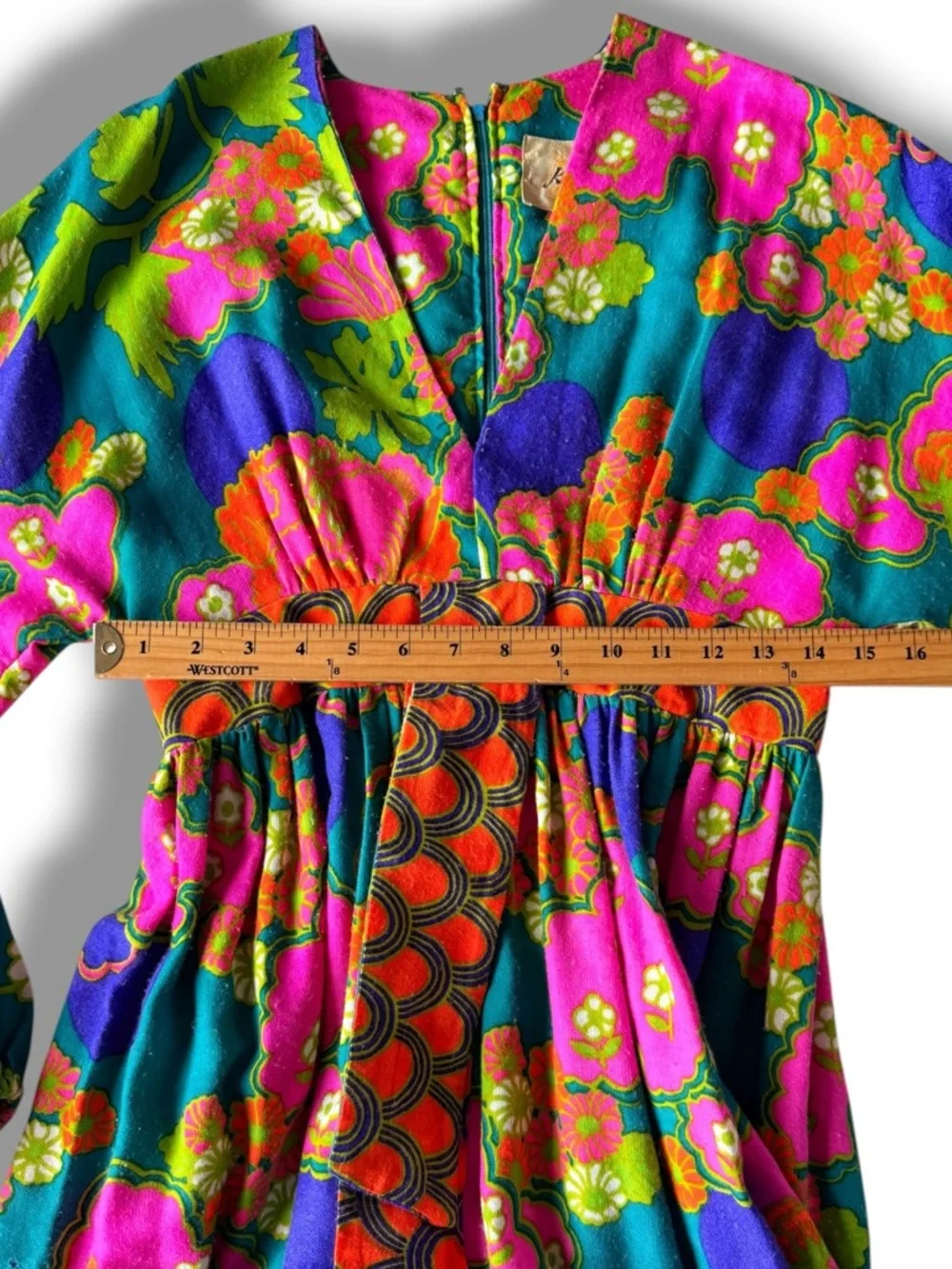 Kamehameha Vintage 70s Hawaiian Maxi Dress Vibrant Size 10 *RARE FIND* - Picture 6 of 14